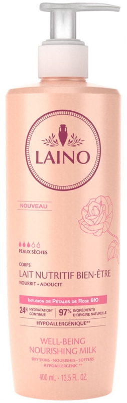 Lait nutritif bien-être Laino - flacon-pompe de 400 ml