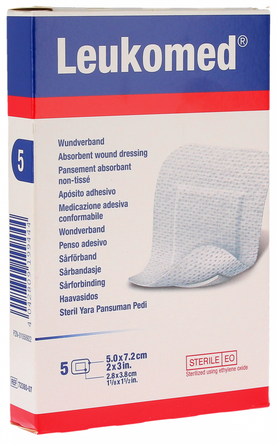 Leukomed pansements absorbants non-tissés Bsn médical - boite de 5 pansements de 5.0x7.2cm