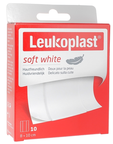 Leukoplast Soft White pansements à découper BSN Medical - boîte de 10 pansements de 8 x 10 cm