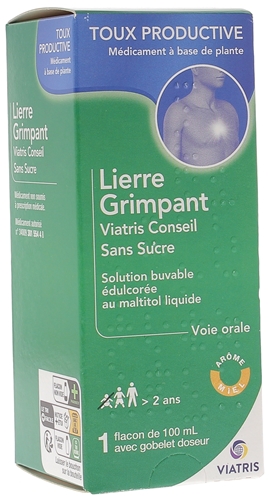 Lierre Grimpant sans sucre arôme miel Viatris - flacon de 100ml