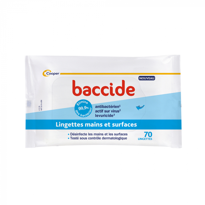 Lingette désinfectante mains & surface Baccide - antibactérien