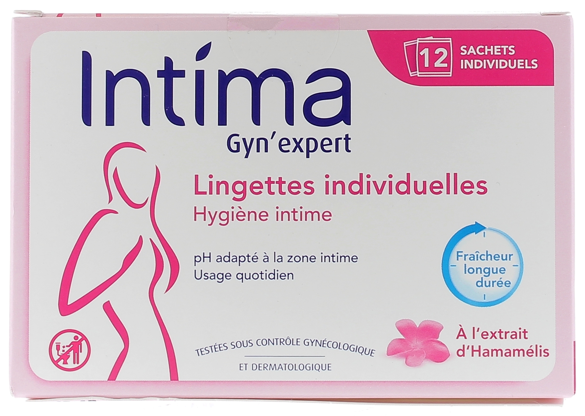 Lingettes hygiène intime Intíma - 12 lingettes
