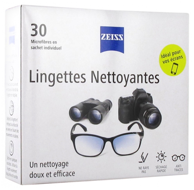 Lingettes nettoyantes pour lunettes Zeiss - lingettes microfibres