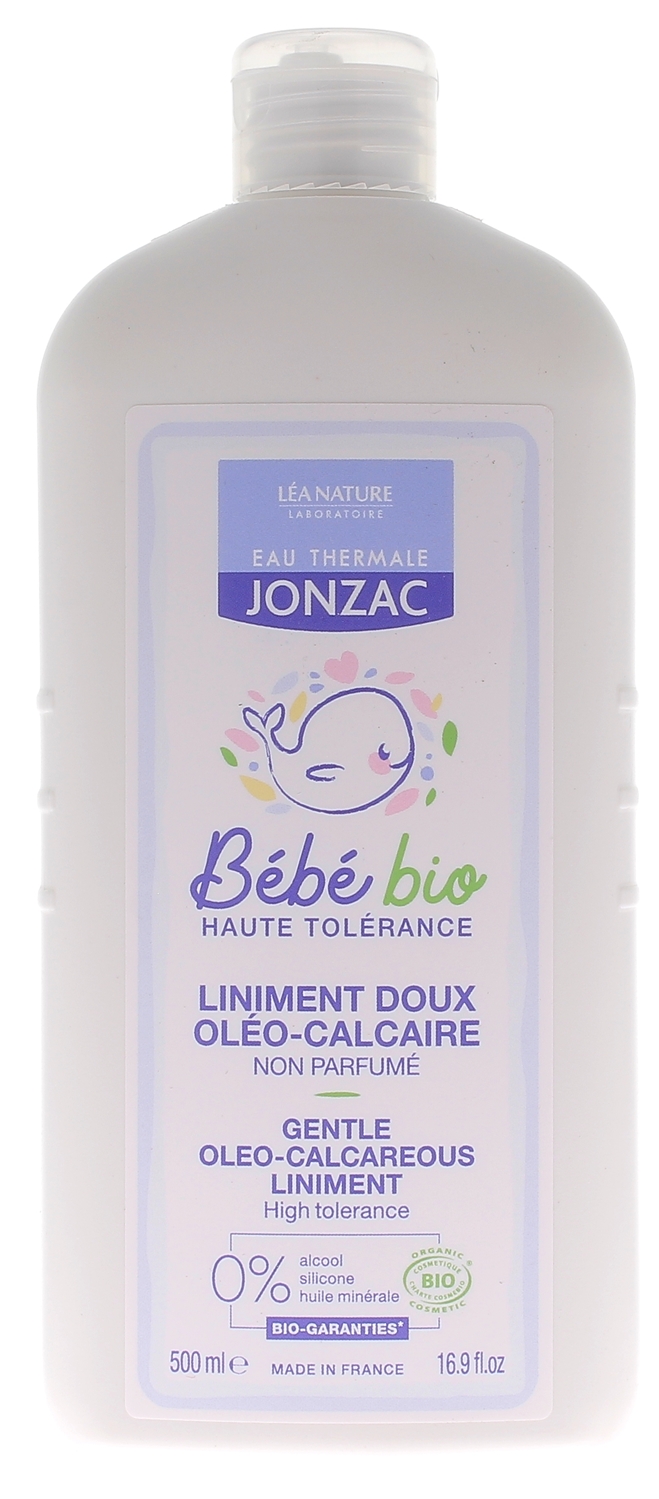 Liniment doux oléo-calcaire bébé bio Eau Thermale Jonzac - flacon de 500 ml