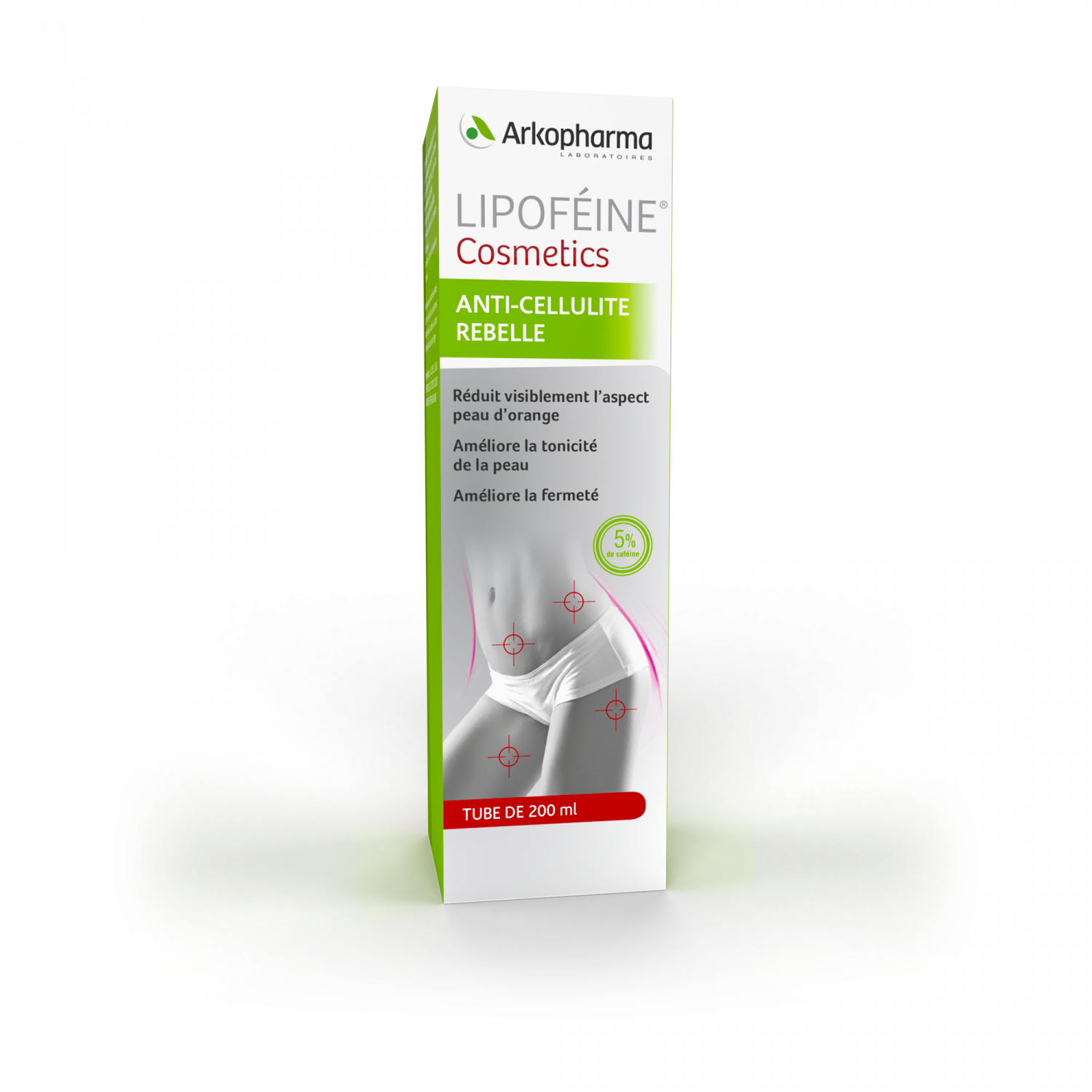 Lipoféine Cosmetics anti-cellulite rebelle Arkopharma - tube de 200 ml