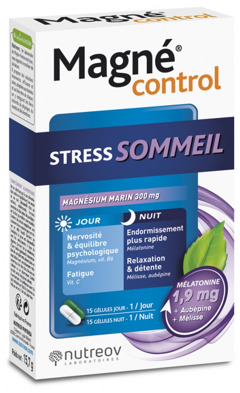 Magné Control stress & sommeil Nutreov - boite de 30 comprimés