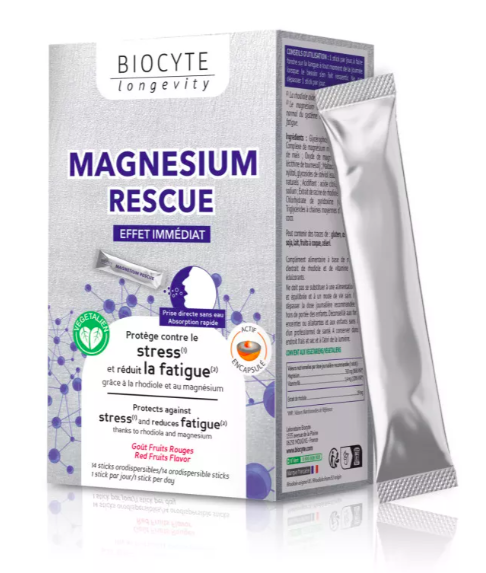 Magnésium Rescue Biocyte - boîte de 14 sticks