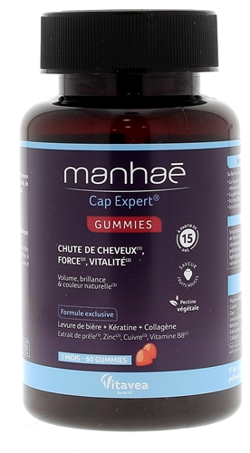 Manhaé Cap expert chute de cheveux Vitavea - pot de 60 gummies