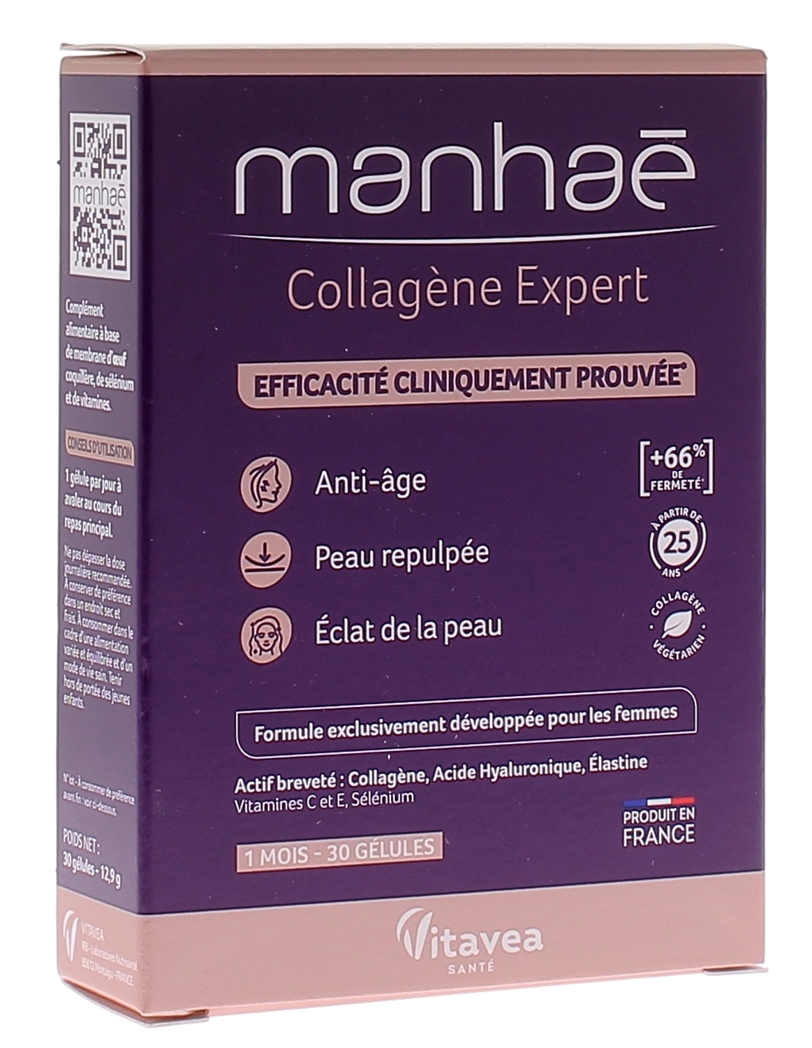 Manhaé Collagène Expert Vitavea - boîte de 30 gélules