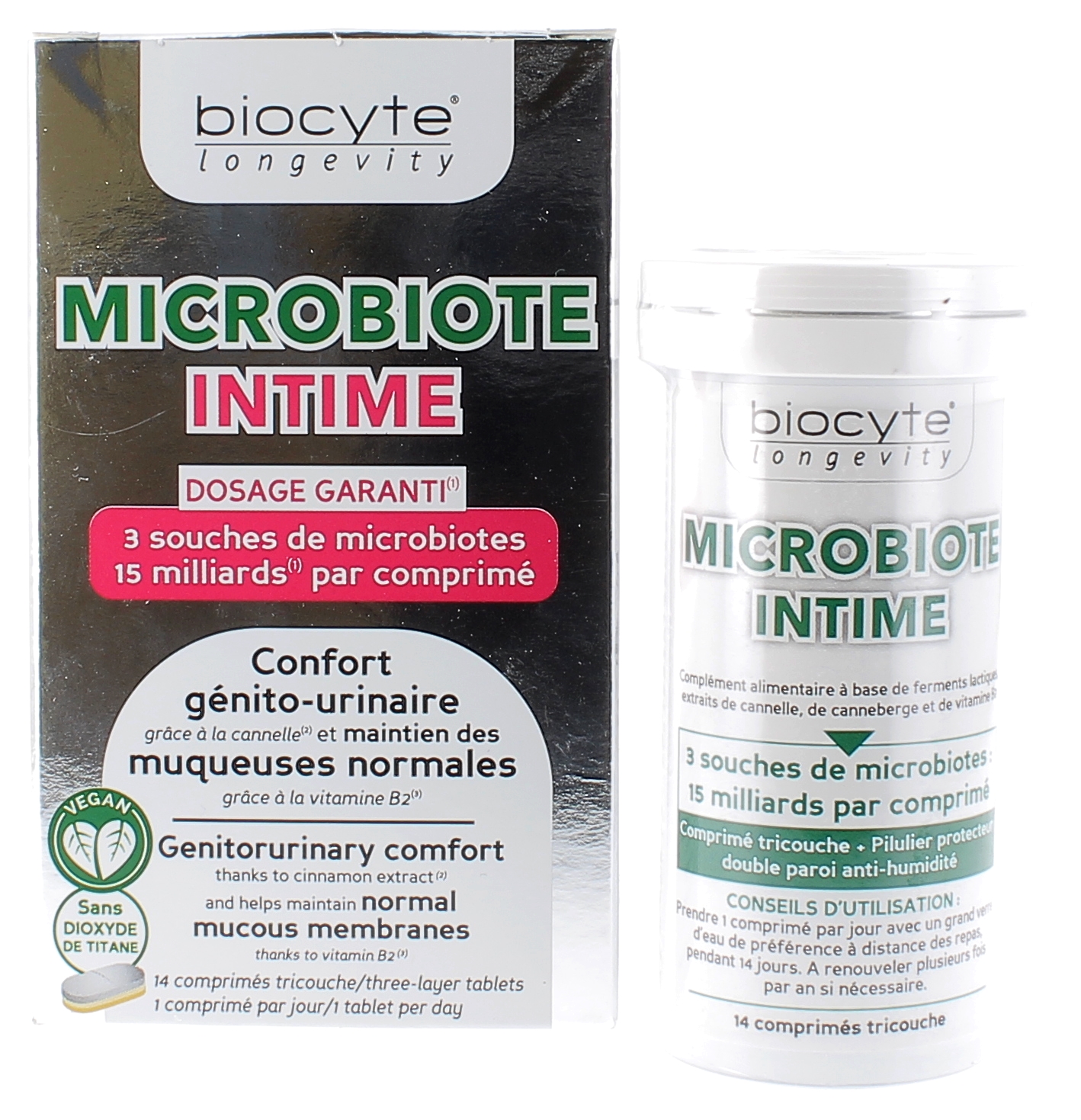 Microbiote Intime confort génito-urinaire Biocyte - boîte de 14 comprimés