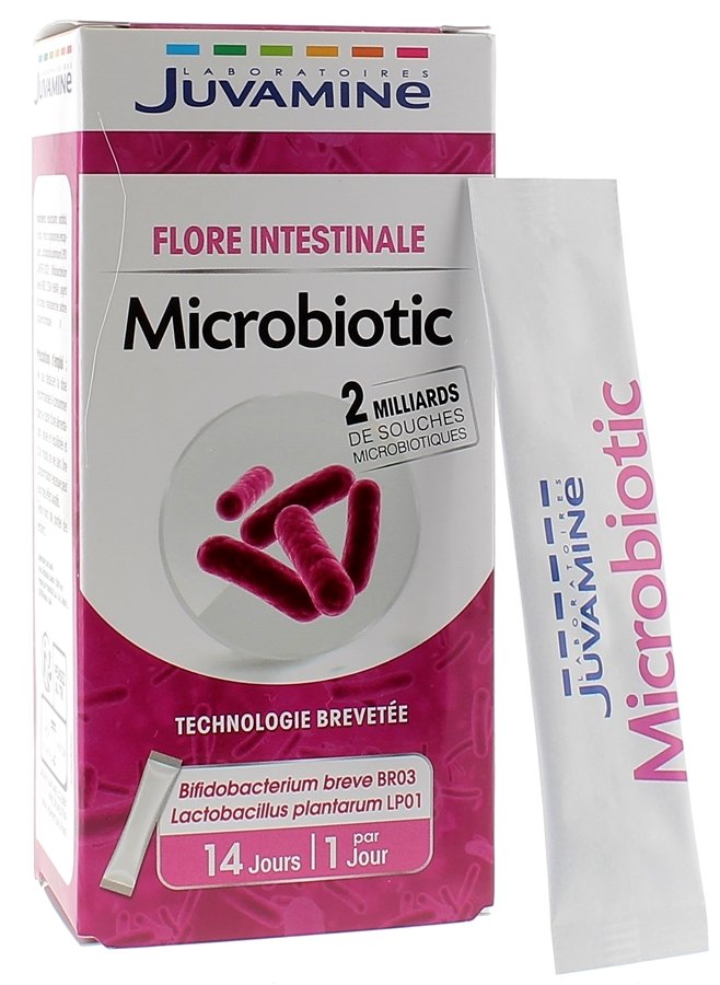 Microbiotic flore intestinale Juvamine - boite de 14 sticks