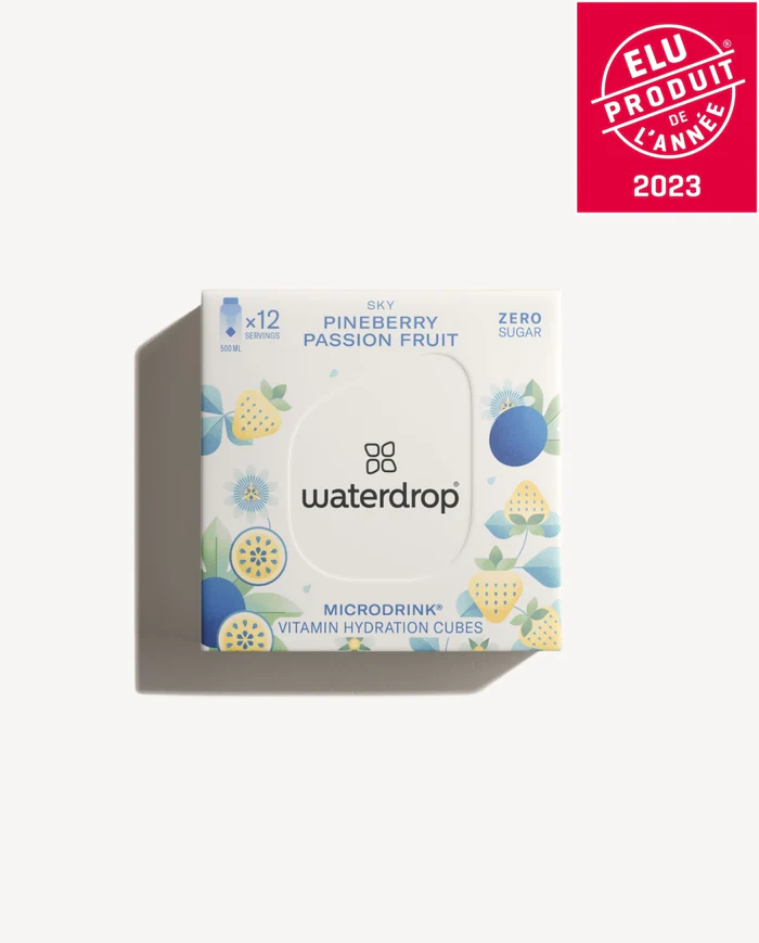 Microdrink Sky Waterdrop goût fraise ananas, fruit de la passion