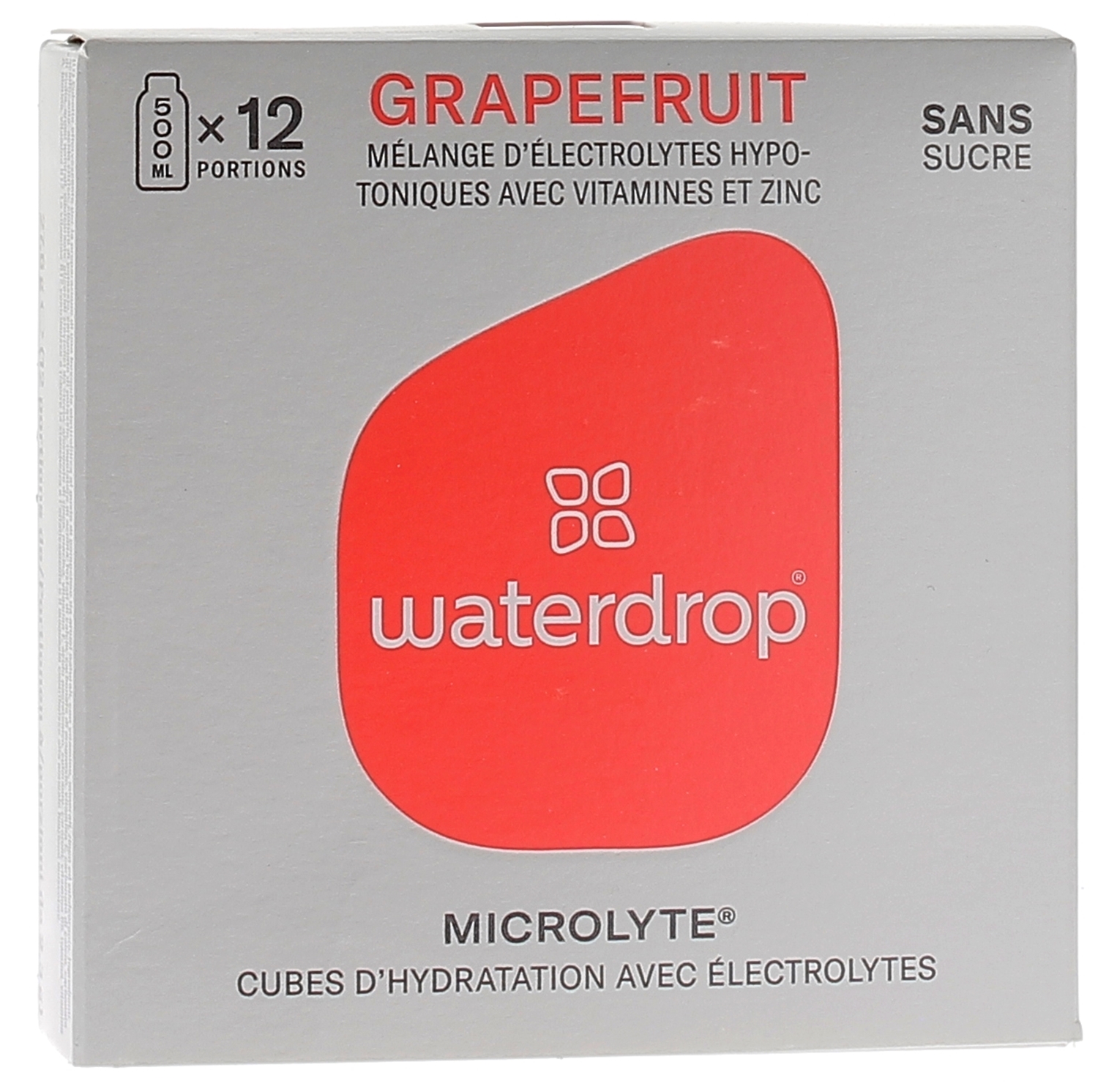 Microlyte Grapefruit Waterdrop - cubes effervescents avec