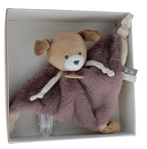 Mini doudou chien Doudou et compagnie - boîte avec doudou de 20 cm