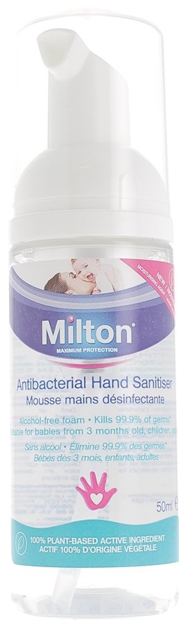 Mousse mains désinfectante Milton - flacon de 50 ml