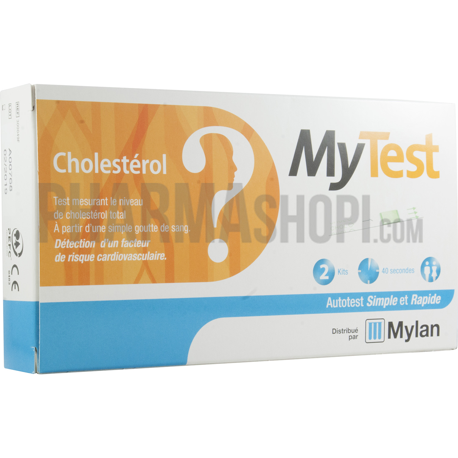 My test Cholestérol détection facteur cardiovasculaire Mylan - 2 kits