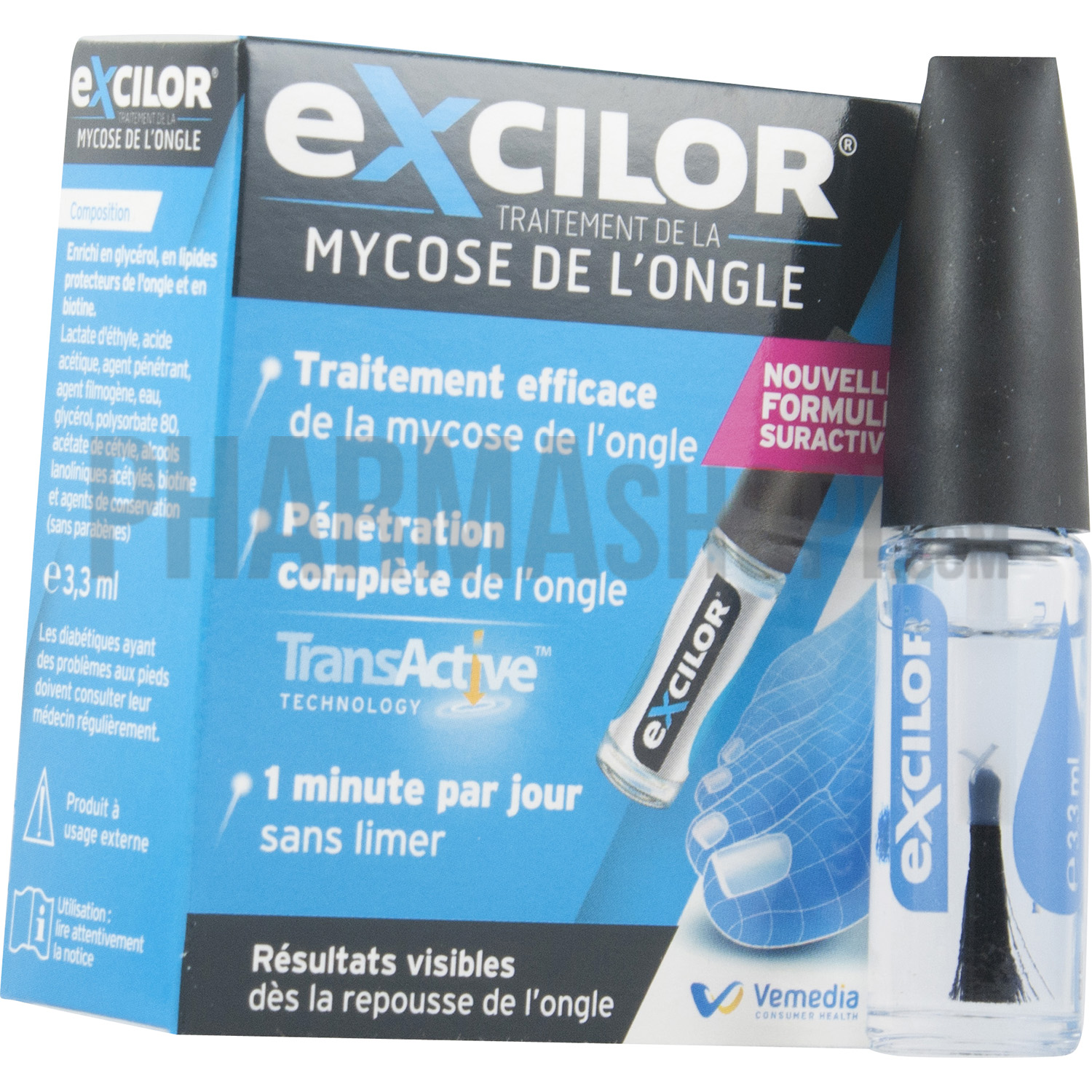 Excilor Mycose de l'ongle Excilor, flacon de 3,3 ml