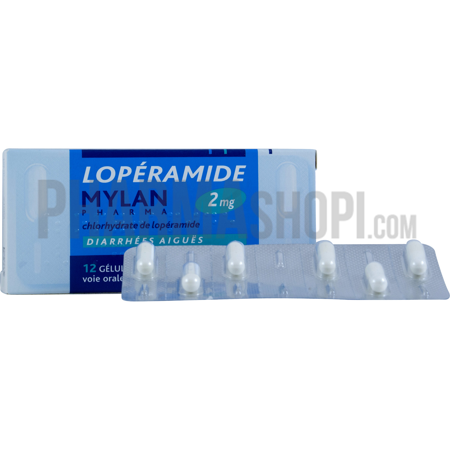 Lopéramide 2 mg Mylan gélule - boite de 12 gélules