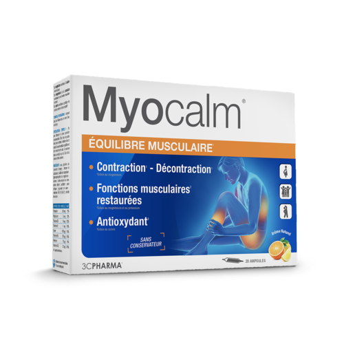 Myocalm Équilibre Musculaire 3C Pharma - boîte de 20 ampoules