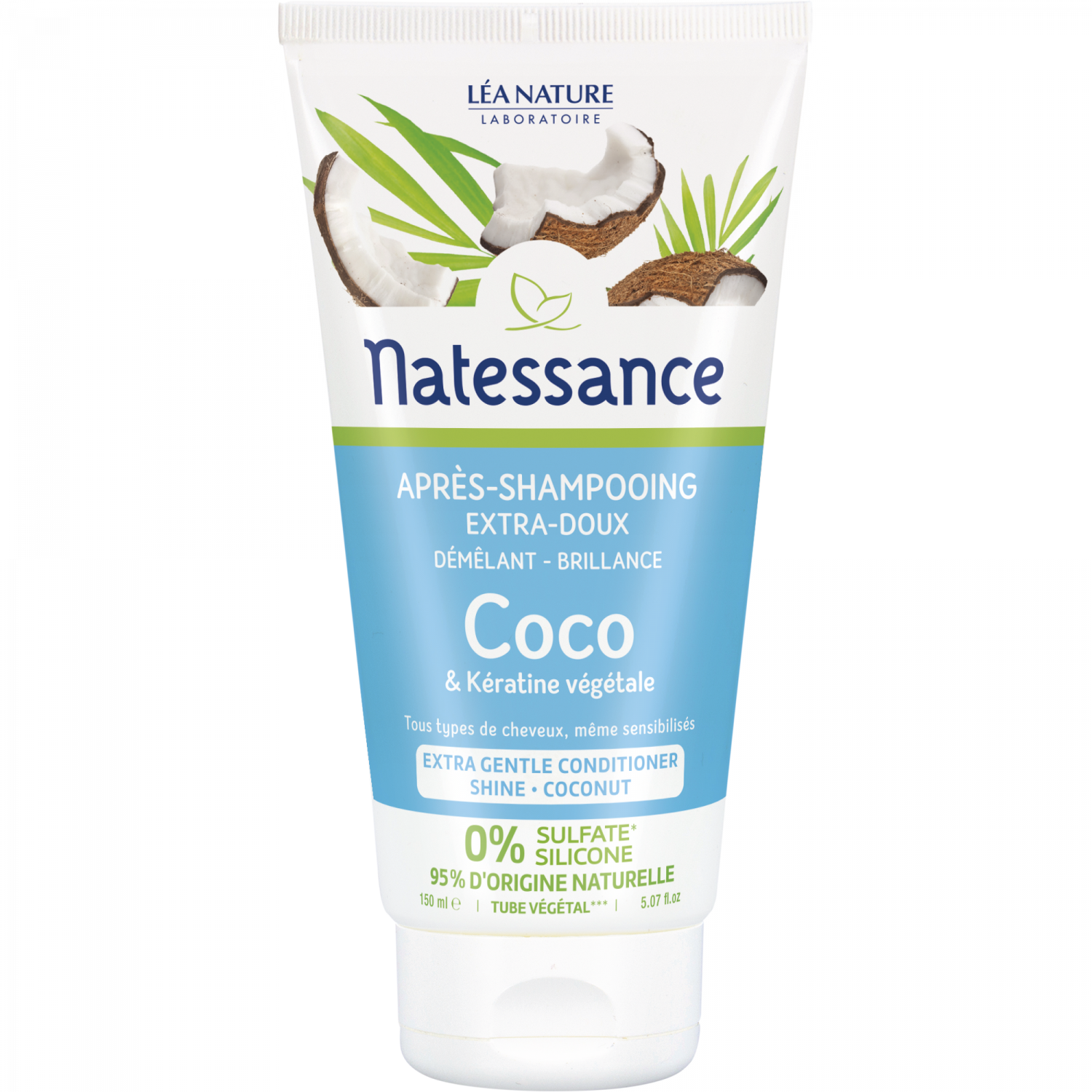 Natessance après shampooing extra doux Coco Léa Nature - tube de 150 ml