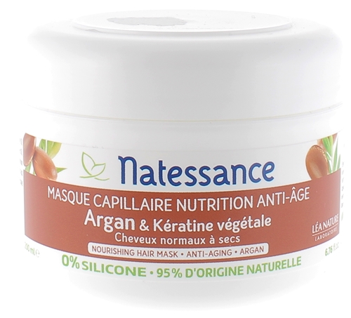 Natessance masque capillaire à l'argan Léa Nature - pot de 200 ml