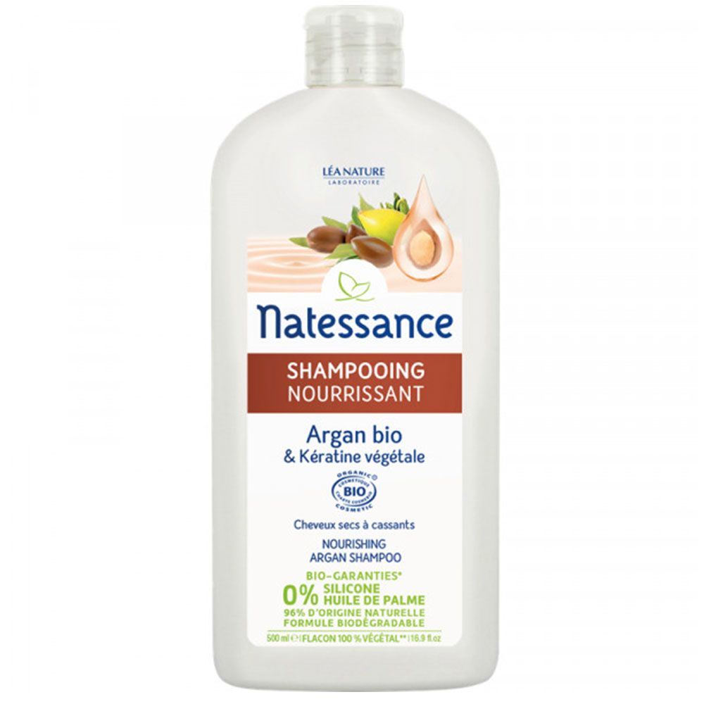 Natessance shampooing nutrition intense à l'argan Léa Nature - flacon de 500 ml