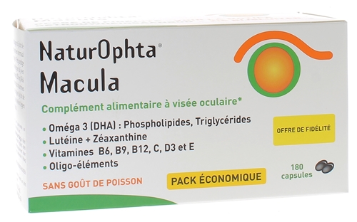 NaturOphta Macula Horus Pharma - boîte de 180 capsules