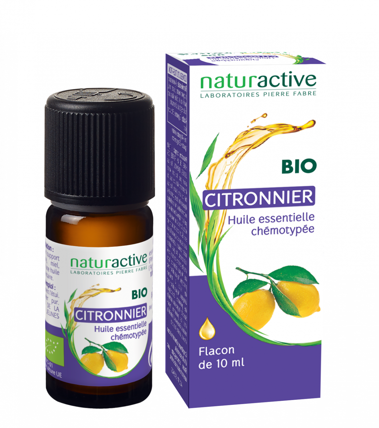 Huile essentielle  de citronnier BIO Naturactive - flacon de 10 ml