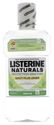Naturals bain de bouche protection gencives Listerine - flacon de 500ml