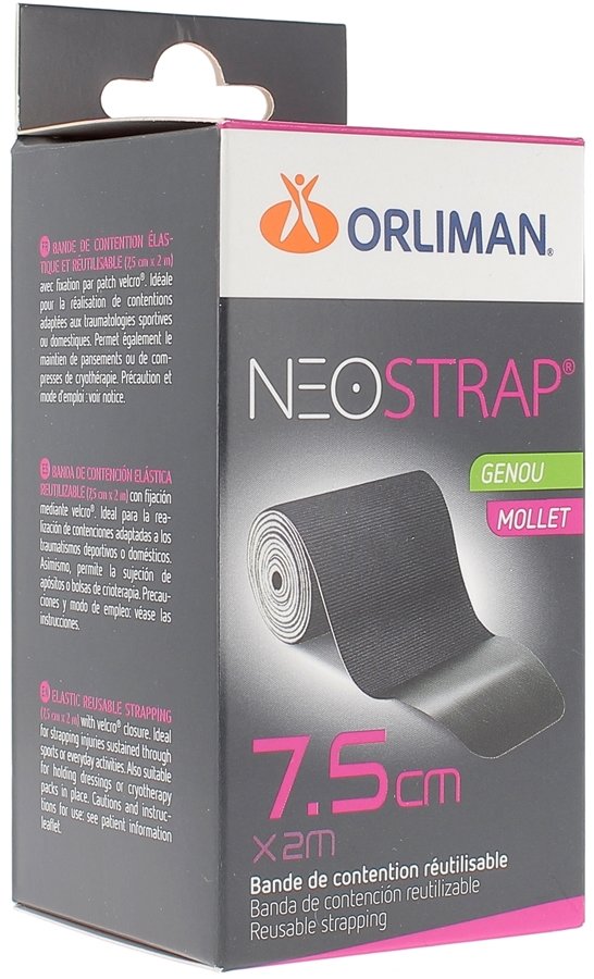 Bande Bandage Genou Strapping élastique à scratch - Attelle