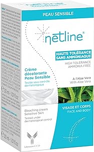 Crème décolorante peau sensible Netline - lot de 2 tubes de 30ml