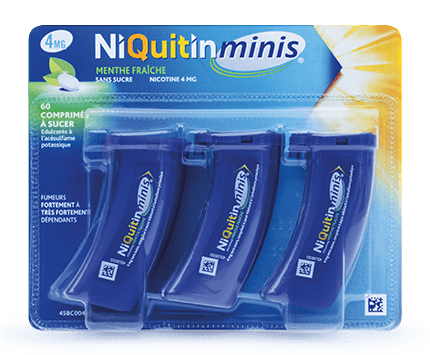 Niquitin Minis 4mg sans sucre - 60 comprimés à sucer