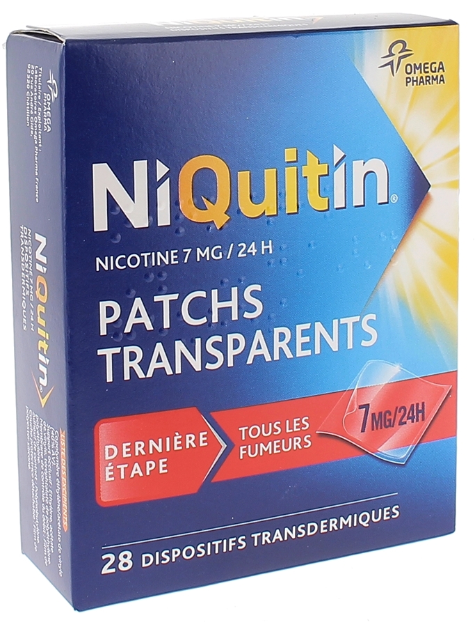 Niquitin 7mg/24 heures - boîte de 28 patchs