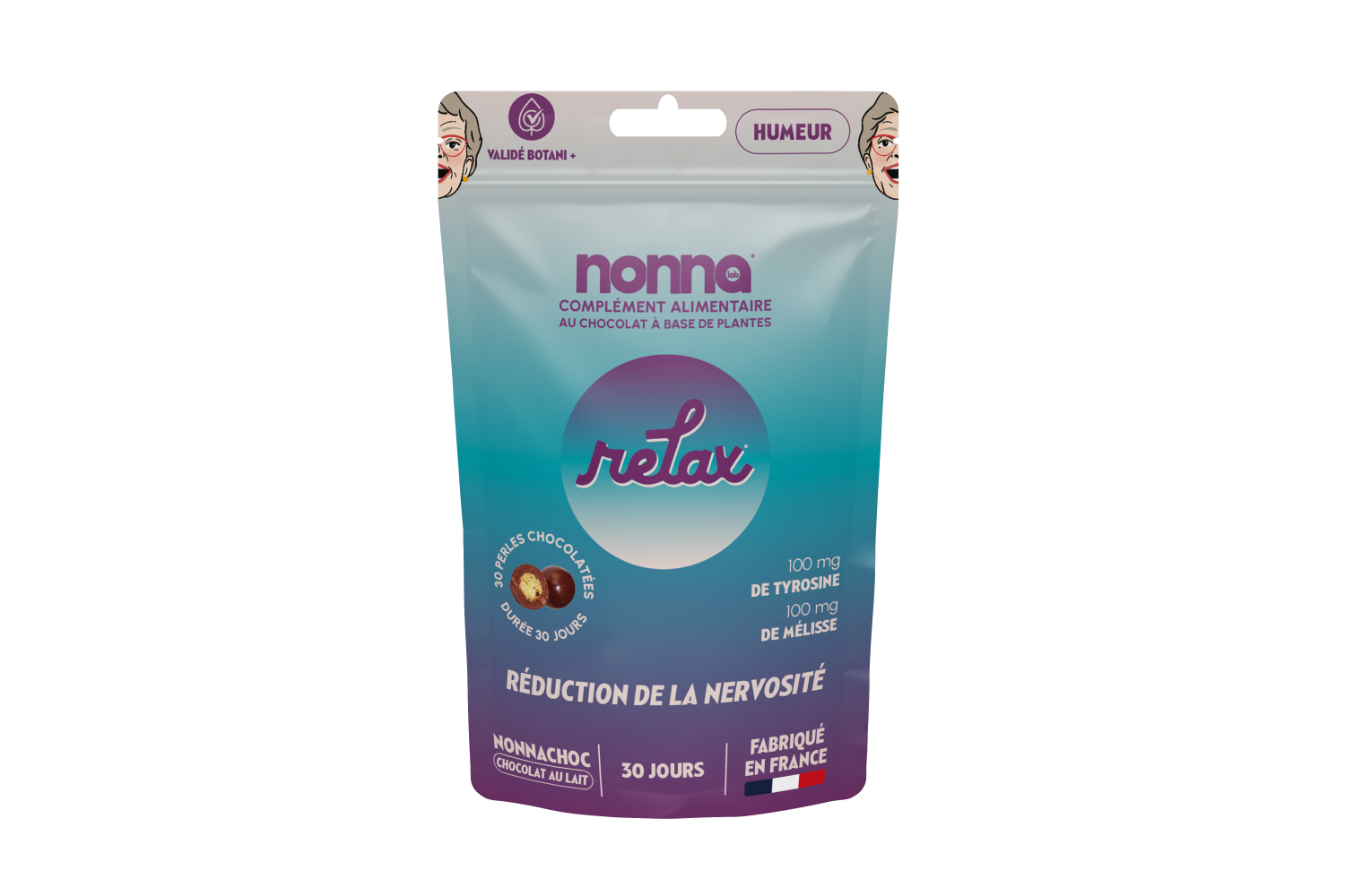 Nonna choc Relax Nonna Lab - sachet de 30 perles chocolatées