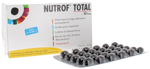 Nutrof Total maintien d'une vision normale Théa - boîte de 180 capsules