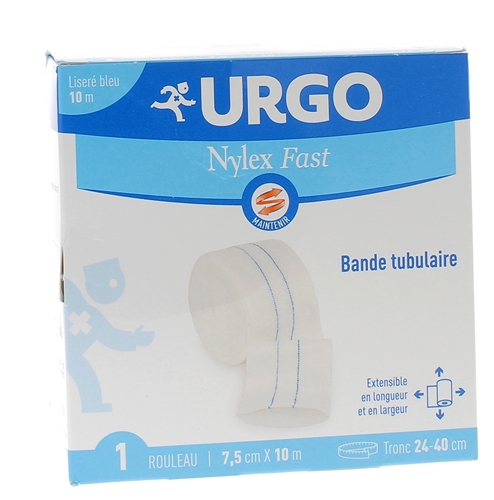 Nylex fast bleu Bande tubulaire Urgo - bande de 7,5cmx10m