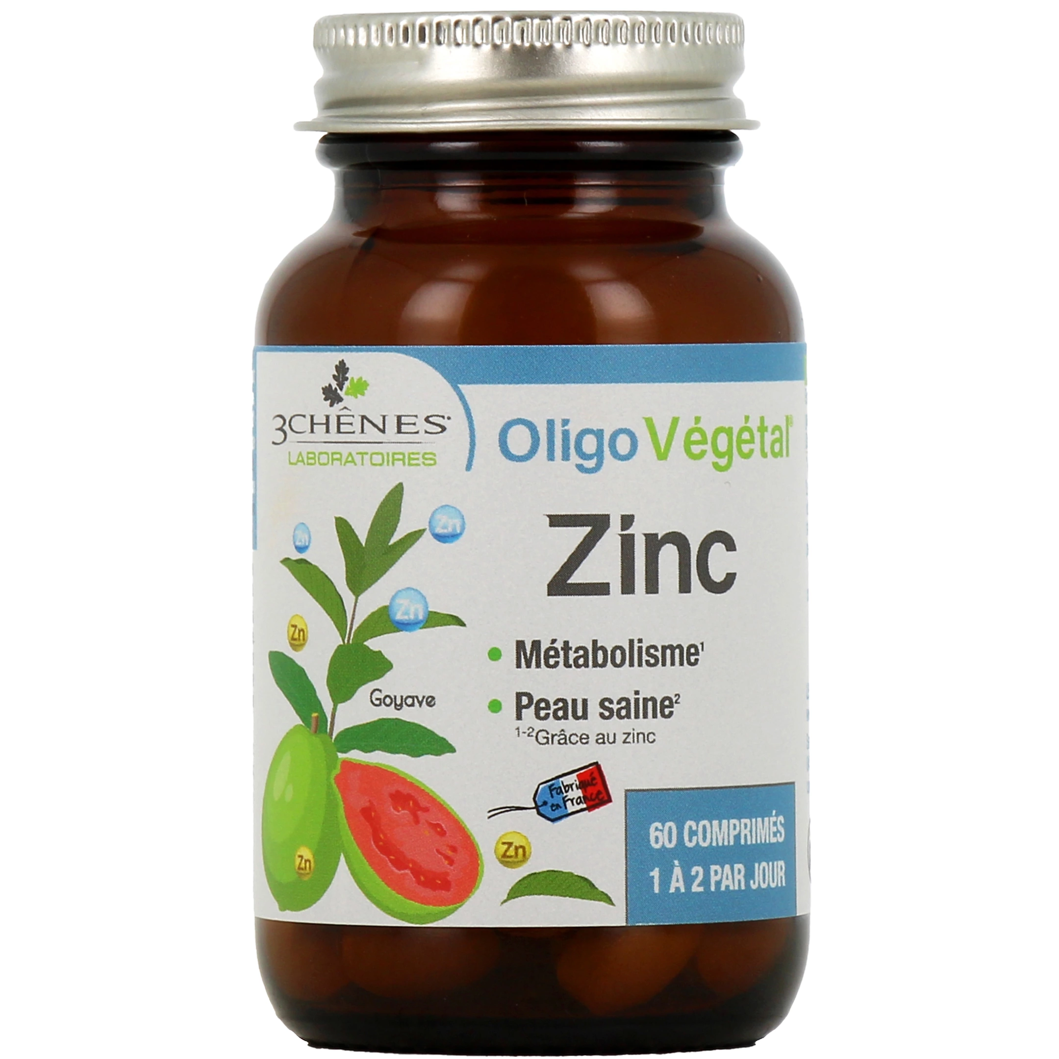 OligoVégétal Zinc 3 Chênes - pot de 60 comprimés