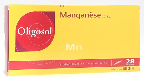 Oligosol manganèse solution buvable 2ml - boîte de 28 ampoules