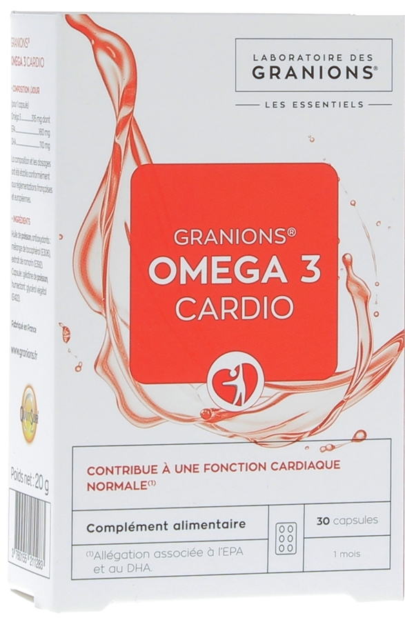 Granions Omega 3 cardio Granions, boîte de 30 capsules