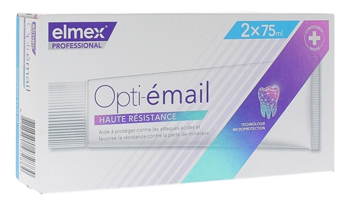 Opti-émail Dentifrice haute résistance Elmex - lot de 2 tubes de 75 ml