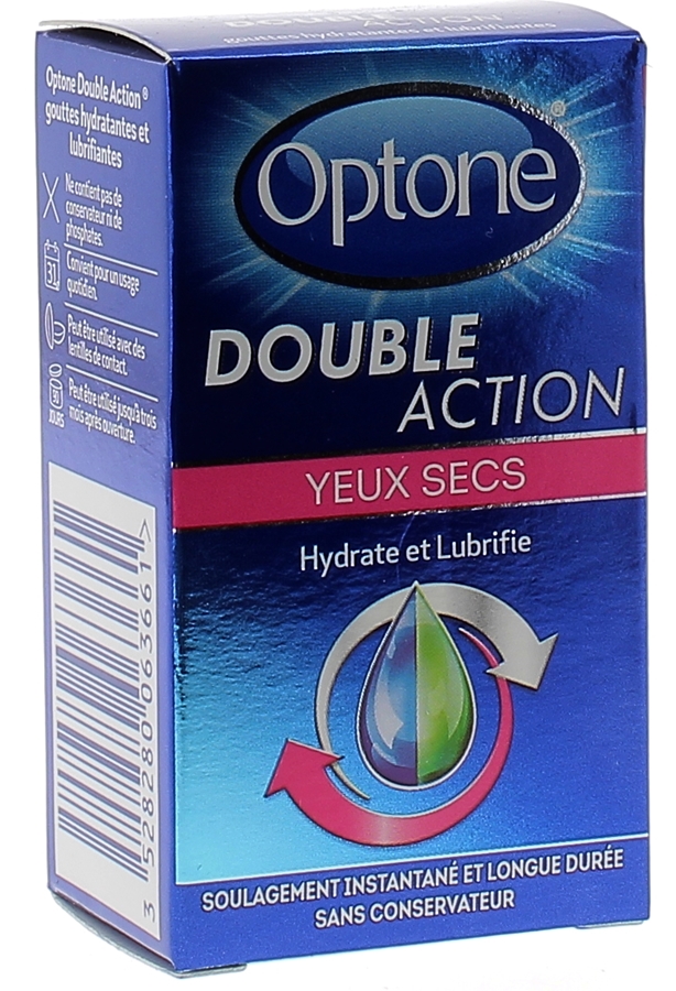 Optone Double Action Yeux Secs - tube de 10 ml