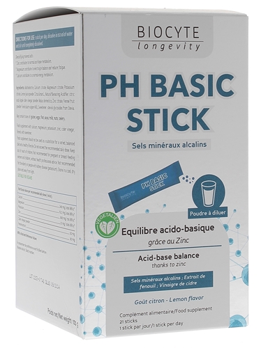 PH BASIC stick Biocyte - complément alimentaire équilibre acido-basique