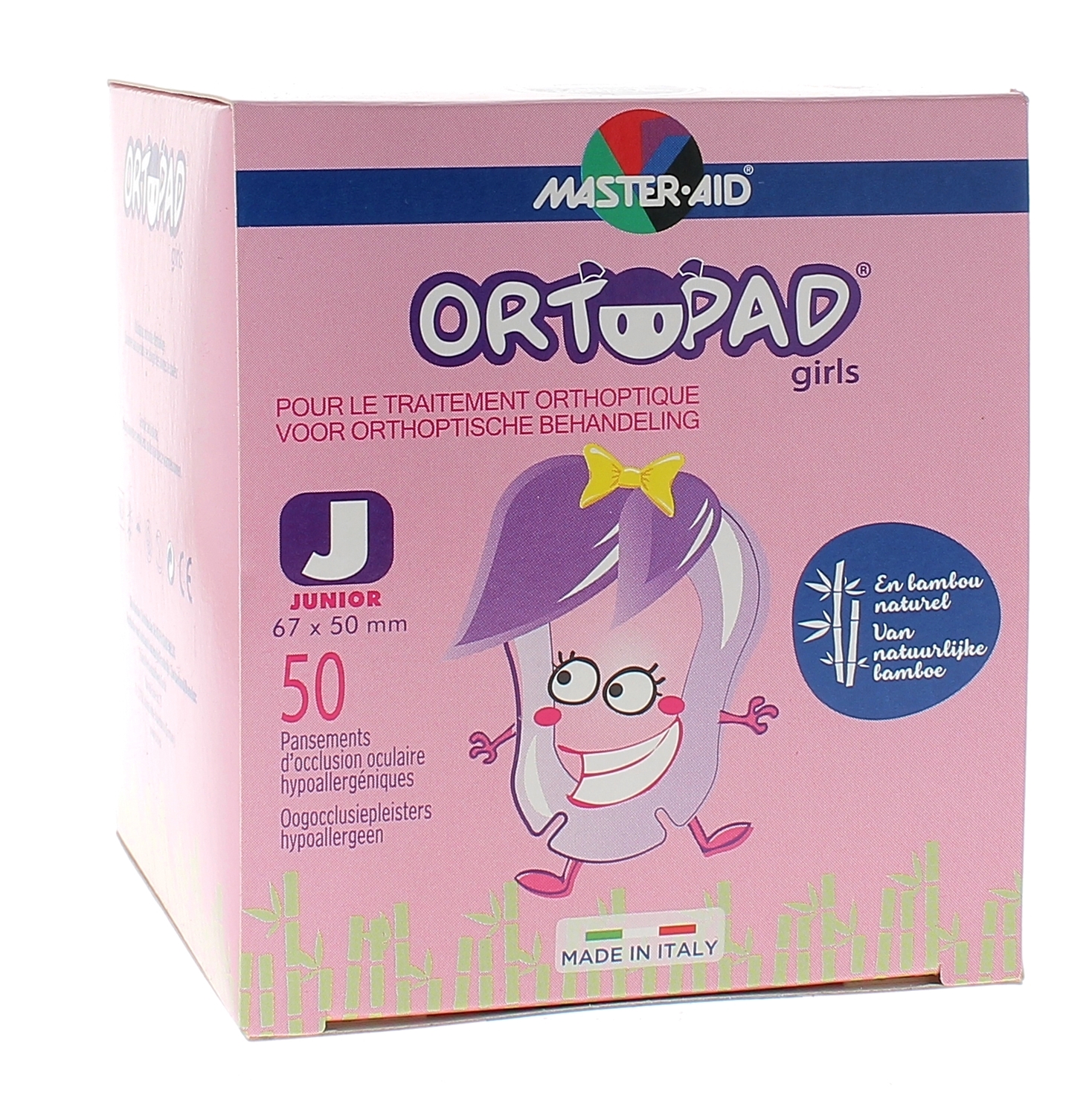 Pansement ophtalmique Girls Ortopad - boîte de 50 pansements