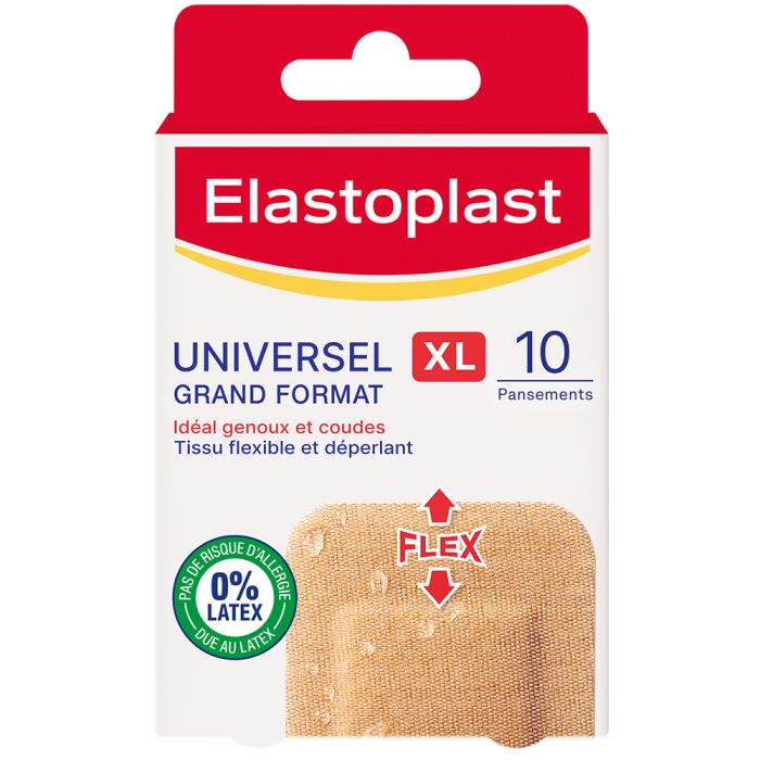 Pansements Universel grand format XL Elastoplast - boîte de 10 pansements
