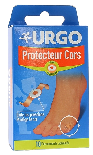 Pansements adhésifs protecteur cors Urgo - boîte de 10 pansements