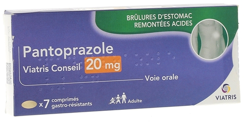 Pantoprazole Viatris Conseil 20 mg - boîte de 7 comprimés gastro-résistants