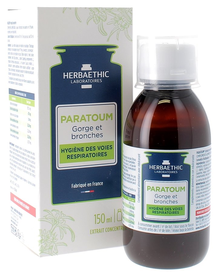 Paratoum Gorge et Bronches Herbaethic - flacon de 150 ml