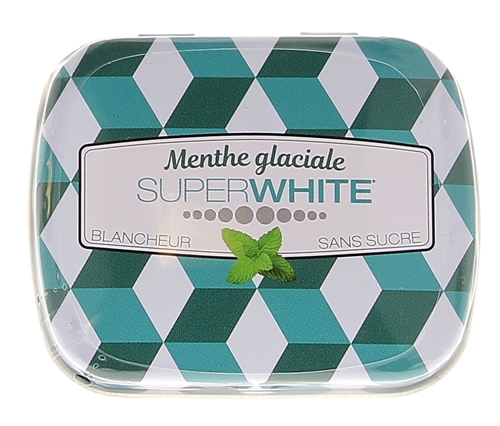 Pastilles menthe glaciale Superwhite - boîte de 50 pastilles
