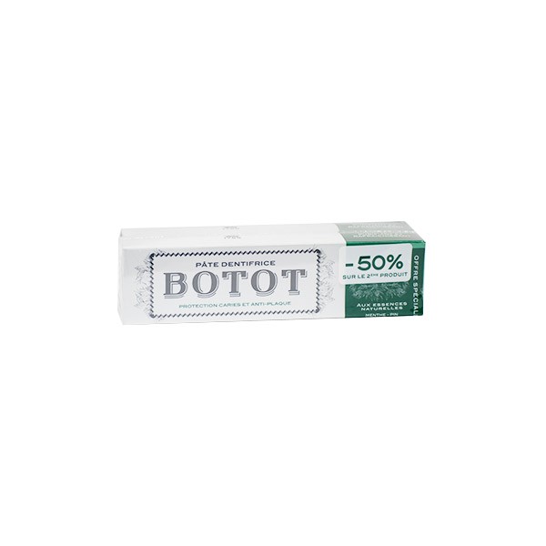 Pâte de dentifrice menthe pin eucalyptus Botot - 2 tubes de 75ml