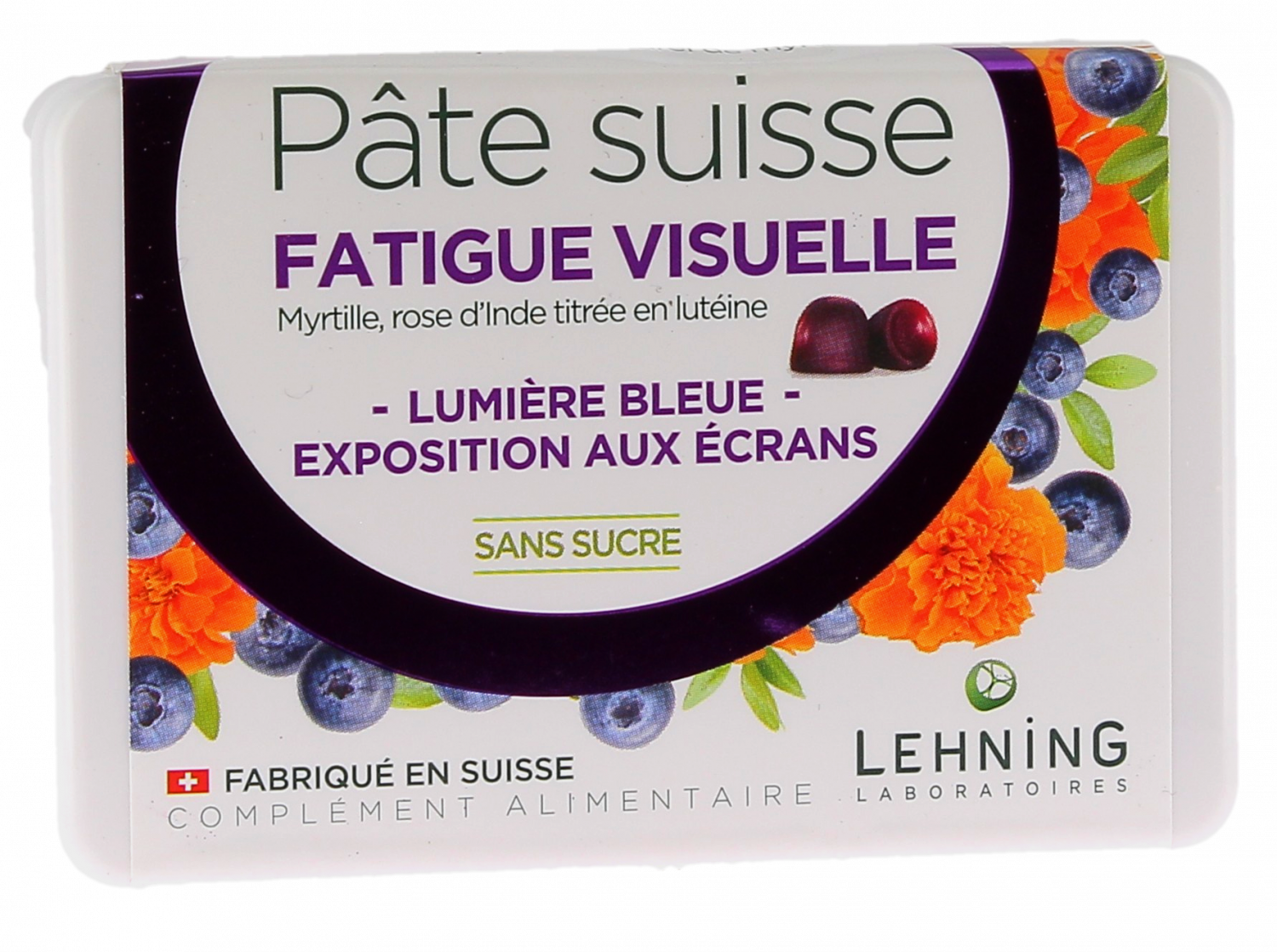 Pâte suisse fatigue visuelle Lehning - boîte de 40 gommes